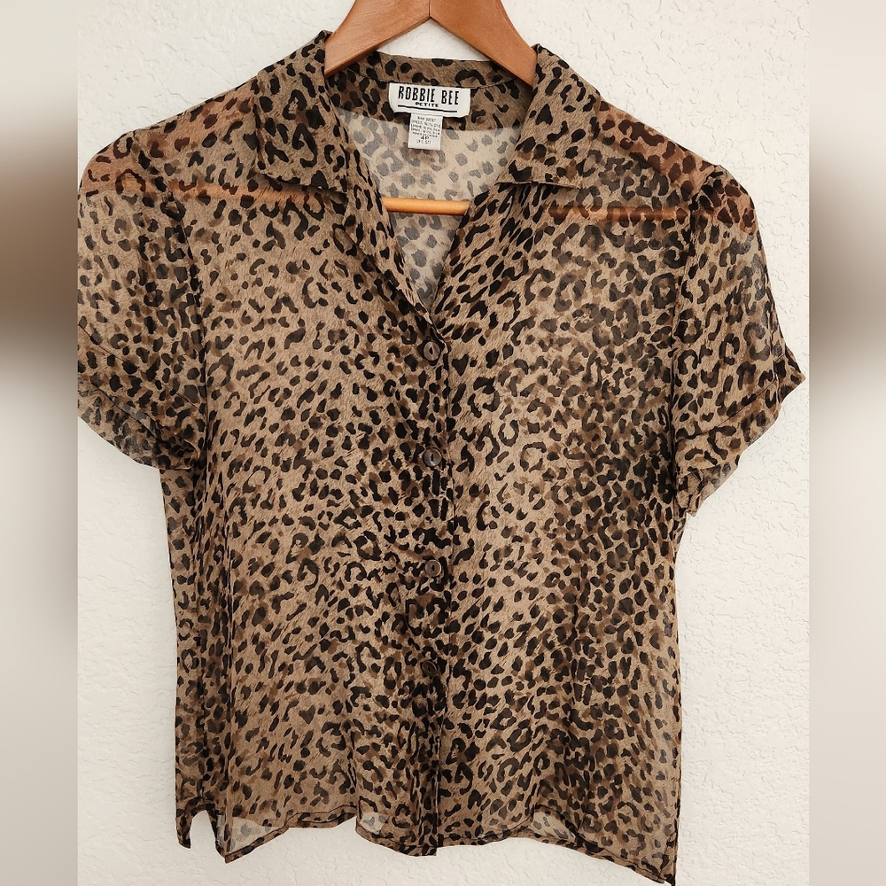 100 % Silk Leopard Dress and Top Set - Picture 5 of 7